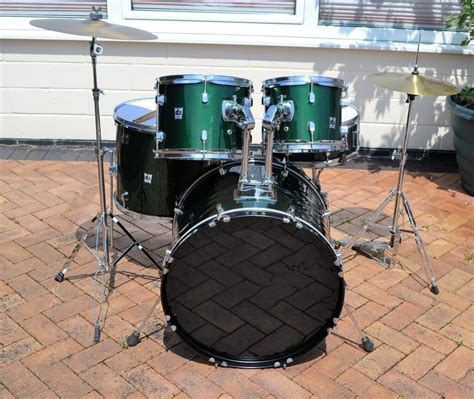 Complete Rock Drum Kit For Sale Includes All Stands And Cymbals In