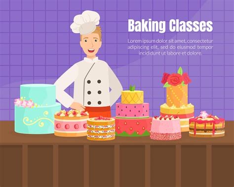 Premium Vector Baking Classes Banner Template Professional Cooking Culinary Master Class