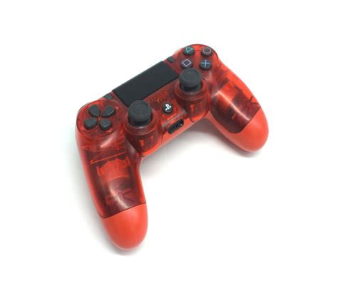 Ps Official Dual Shock Controller Ps Controller Transparent Red