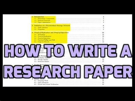 How To Write A Research Paper Youtube