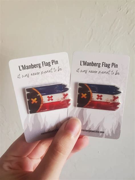 Torn Lmanburg Flag Pin Dsmp Pin Mcyt Lmanburg Etsy Flag Pins