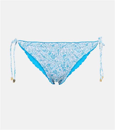 Heidi Klein Camps Bay Beach Reversible Bikini Bottoms Blue Editorialist