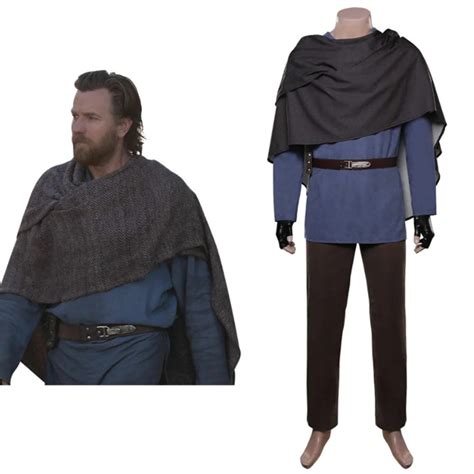 Obi Wan Kenobi Cosplay Costume Outfits Halloween Carnival Jedi Uniform