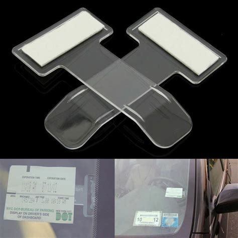 5Pcs Car Vehicle Parking Ticket Permit Clip Sticker Holder Windscreen