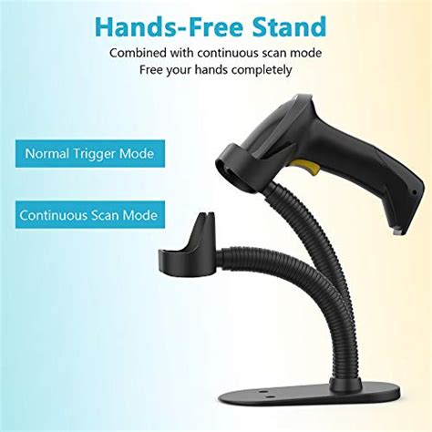 NADAMOO Wireless Barcode Scanner With Stand 2 In 1 2 4G Wireless