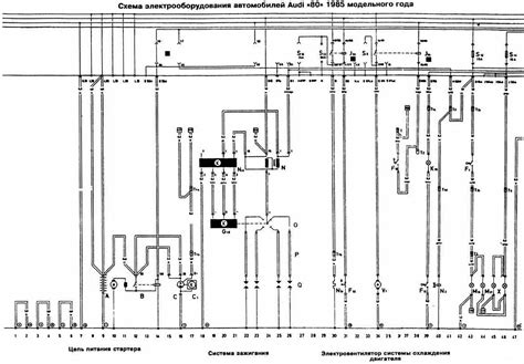 Схема электрооборудования автомобилей Audi «80 1985 модельного года