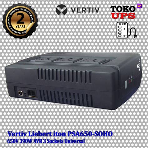 Jual UPS Vertiv Liebert ITON PSA650 SOHO 650VA 390W Shopee Indonesia