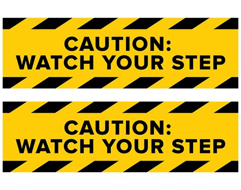 Buy Caution Watch Your Step Sticker Signs Pack Of Workplace