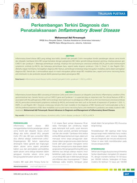 PDF Perkembangan Terkini Diagnosis Dan Penatalaksanaan Inflammatory