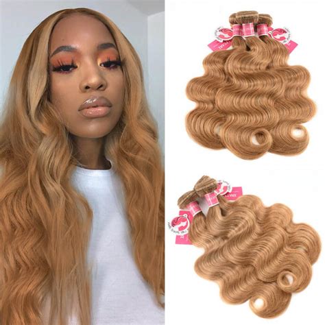 Body Wave Weave Honey Blonde Hair Bundles Pure Color 27 Human Hair Alipearl Hair