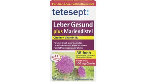 Tetesept Leber Gesund Mariendistel Cholin Online Bestellen M Ller