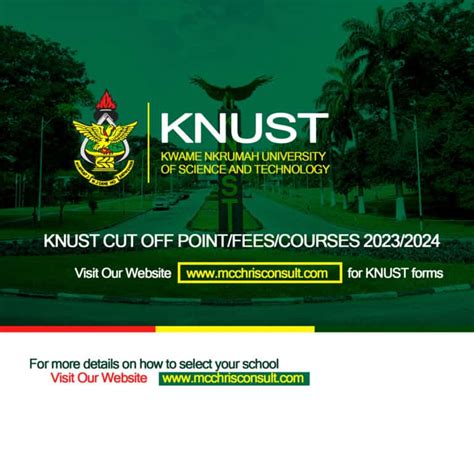 KNUST CUT OFF POINT FEES COURSES 2023 2024 Mcchris Consult