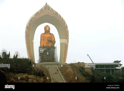 The Worlds Tallest Buddha Statue Donglin Buddha Is Under Construction In Xingzi County South