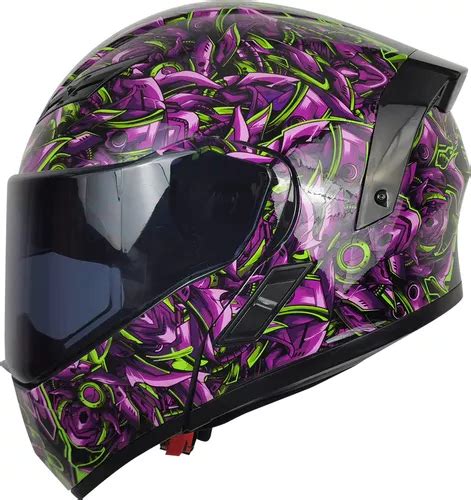 Casco Kov Estelar Titan Abatible Morado Certificado Dot S Meses Sin