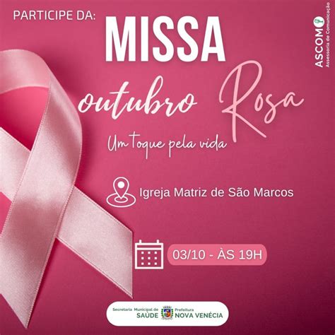 Prefeitura De Nova Ven Cia Realizar Campanha Outubro Rosa Um Toque De