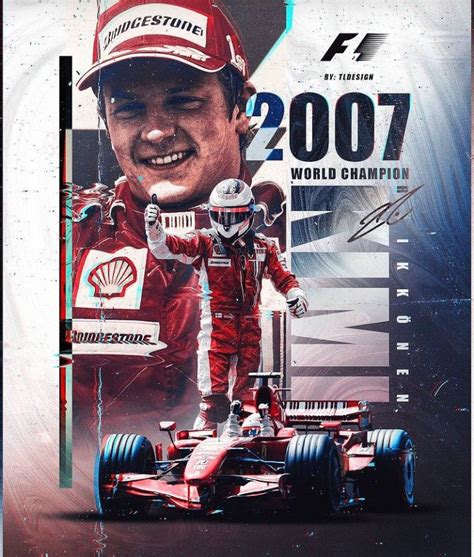 Kimi Raikkonen World Champion Ferrari Poster Kimi R Ikkonen