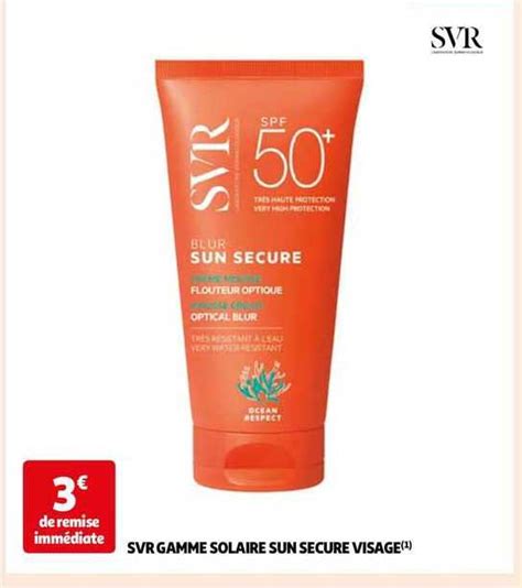 Promo Svr Gamme Solaire Sun Secure Visage Chez Auchan ICatalogue Fr