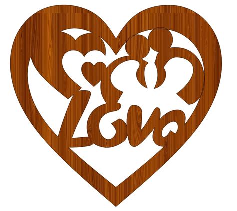 Laser Cut Valentines Day Love Couple Heart Shaped Wood T Tag Free