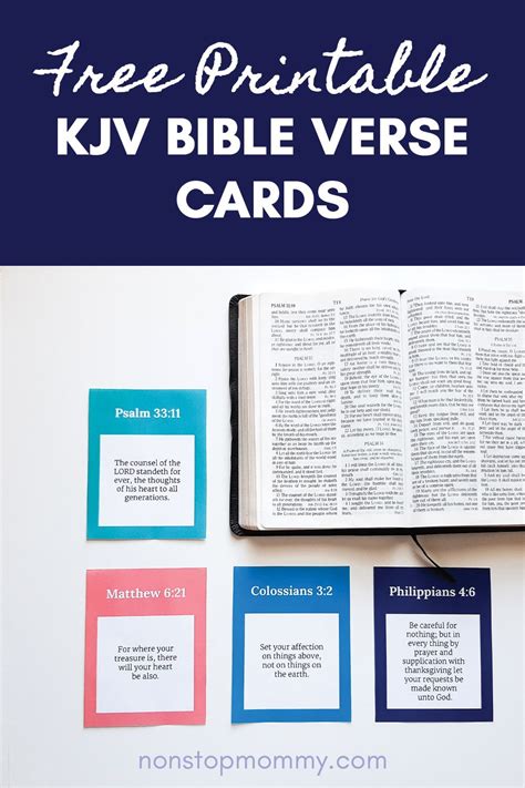 Free Printable Kjv Bible Verse Cards For Encouragement And Strength