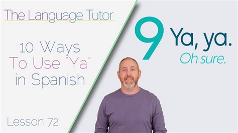 Ways To Use Ya In Spanish The Language Tutor Lesson Youtube