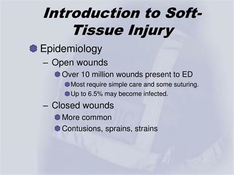 Ppt Chapter Soft Tissue Trauma Powerpoint Presentation Free