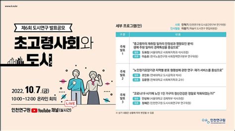 인천연구원 「초고령사회 대응 전략」 학술행사 개최