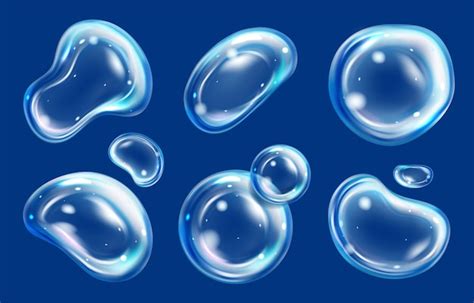 Premium Vector Set Of Realistic Water Bubbles