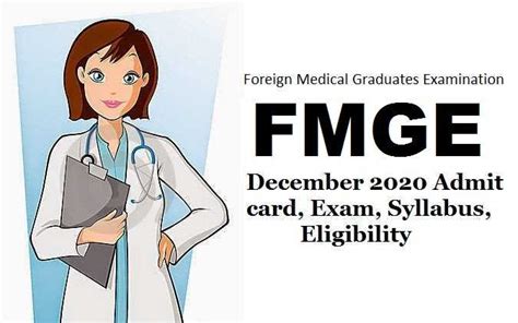 Fmge December Admit Card Exam Syllabus Eligibility And Much