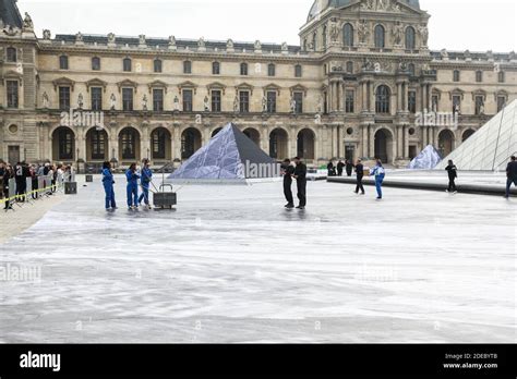 Preparations Of The Installation Of French Contemporary Artist And