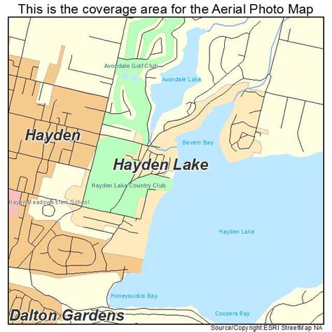 Aerial Photography Map of Hayden Lake, ID Idaho