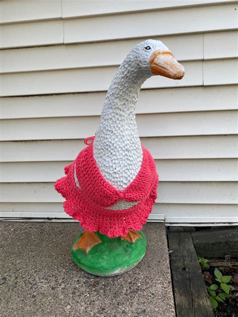 Porch Goose Outfit Pink Summer Bikini Fits To Inch Plastic And Cement Lawn Goose Ready To