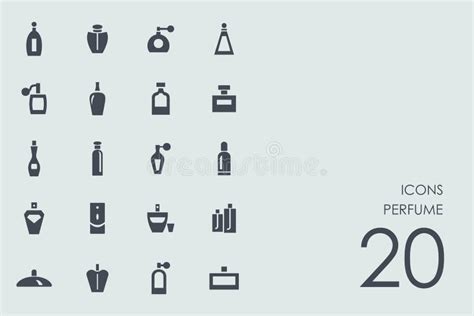 Set Of Perfume Icons Stock Vector Illustration Of Glass 81774387