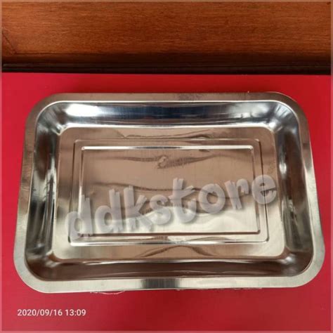 Promo Nampan Stainless Persegi Baki Persegi 27 X 20 Cm Diskon 44 Di