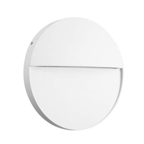 Aplique De Pared Para Exterior Led Mantra Baker Redondo Blanco W