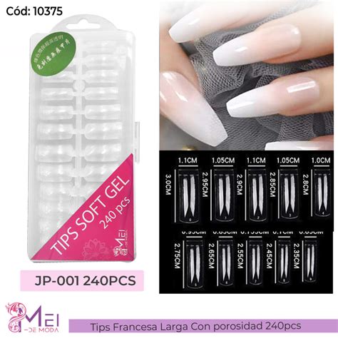 Tips Francesa Soft Gel 240PCS Mei De Moda