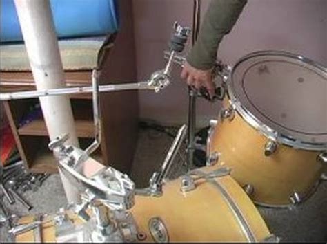 How To Set Up A Drum Kit How To Mount Tom Toms On Bass Drum YouTube