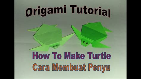 Easy To Make Turtle From Origami Paper Origami Tutorial Membuat