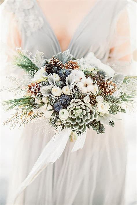 Jaw Dropping Winter Wedding Bouquets Winter Bridal Bouquets