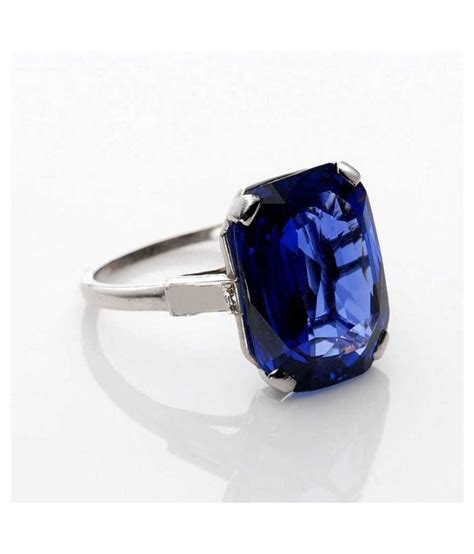 Blue Sapphire Neelam 725 Ratti Stone Blue Sapphire Marka Ring For Men