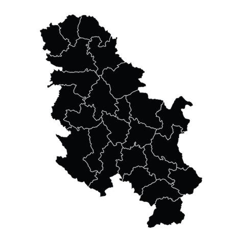 Premium Vector | Serbia country map vector with regional areas