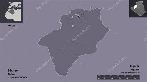 Forma De Bechar Provincia De Argelia Y Su Capital Escala De