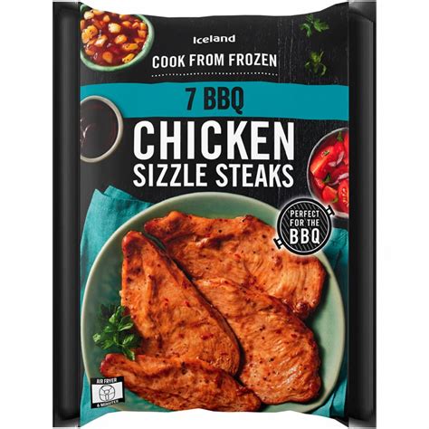 Iceland 7 Bbq Chicken Sizzle Steaks 450g Chicken Iceland Foods