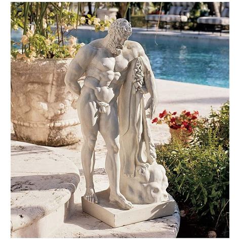 Design Toscano 30 Grand Greek Roman Male Nude Statue Hercules Home