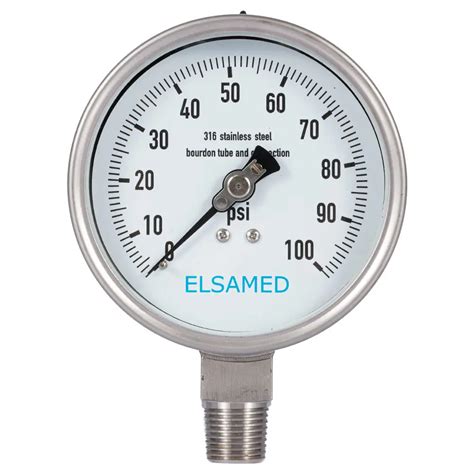 Silicone Filled Pressure Gauge Manufacturer Elsamed