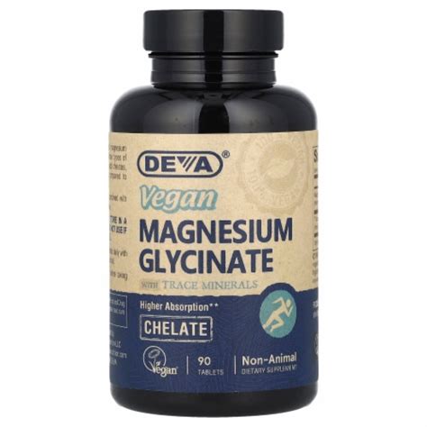 Deva Vegan Magnesium Glycinate With Trace Minerals 90 Tablets 90 Count King Soopers