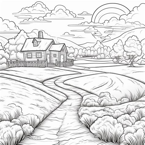 Farm Fields Coloring Pages Get Your Fill Of Fun On The Farm