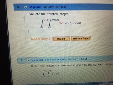 Solved O Points Larcalc Evaluate The Chegg