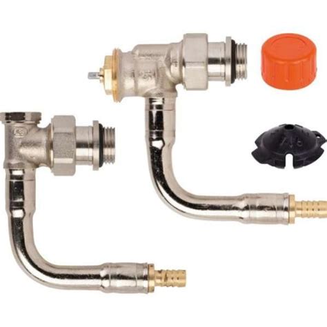 Kit Hydrocâblé Thermostatique Équerre Inversé Pour Radiateur À Sertir