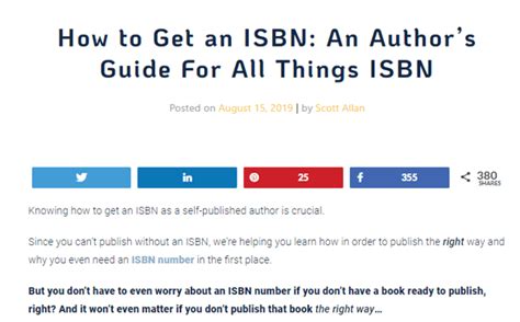 Self Publishing 101 How To Purchase Register An Isbn