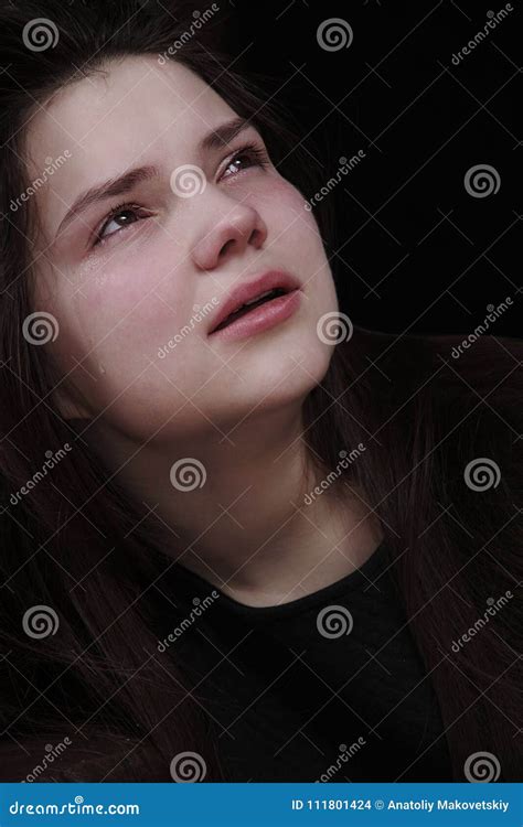 Maiden Sadness. Sad Girl Crying Tears Stock Photo - Image of eyes, nose: 111801424